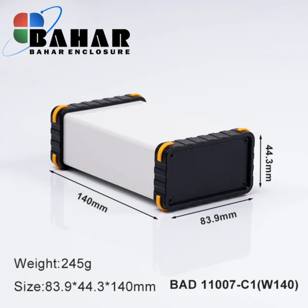 BAD 11007 C1-W140  جعبه آلومینیومی اکسترود پانل پلاستیکی
