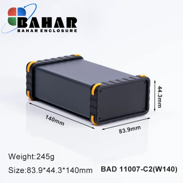 BAD 11007 C2-W140  جعبه آلومینیومی اکسترود پانل پلاستیکی