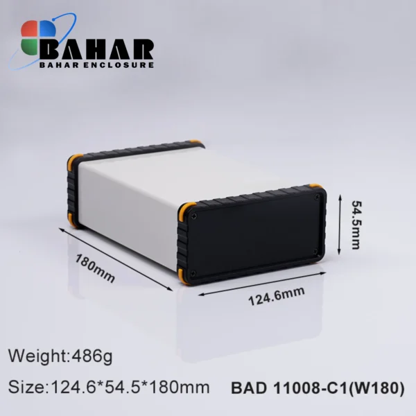 BAD 11008-C1-W180  جعبه آلومینیومی اکسترود پانل پلاستیکی