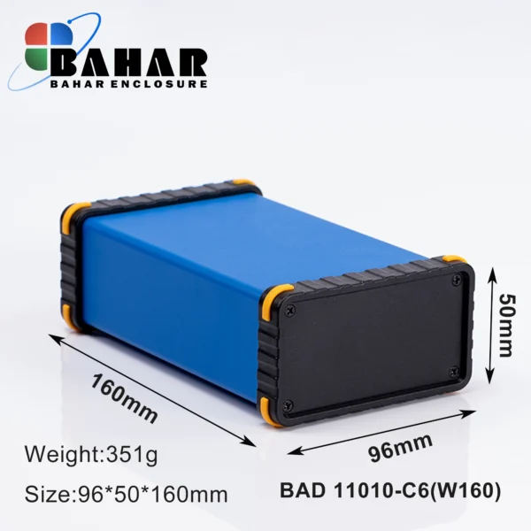 BAD 11010 C6-W160  جعبه آلومینیومی اکسترود پانل پلاستیکی