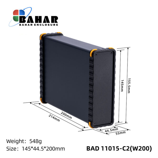 BAD 11015 C2-W200 جعبه آلومینیومی اکسترود پانل پلاستیکی