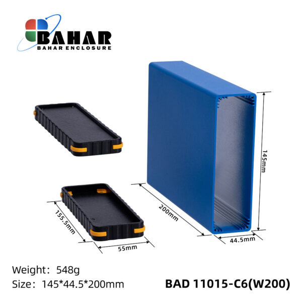 BAD 11015 C1-W200 جعبه آلومینیومی اکسترود پانل پلاستیکی - Image 4